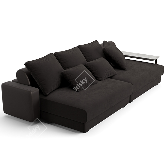 Luxurious Fendi Casa Halston Sofa 3D model image 2