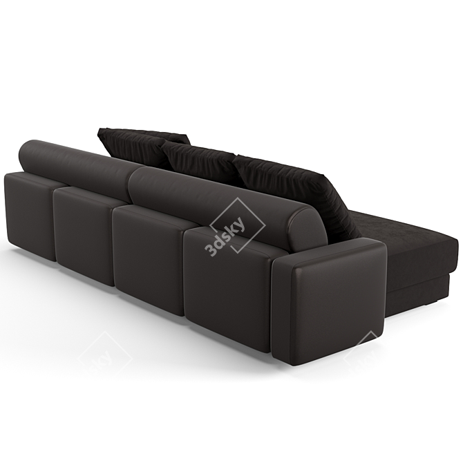 Luxurious Fendi Casa Halston Sofa 3D model image 3