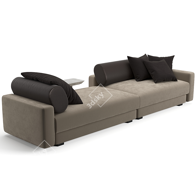 Luxurious Fendi Casa Halston Sofa 3D model image 4