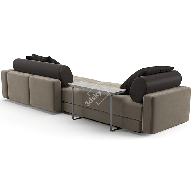 Luxurious Fendi Casa Halston Sofa 3D model image 5