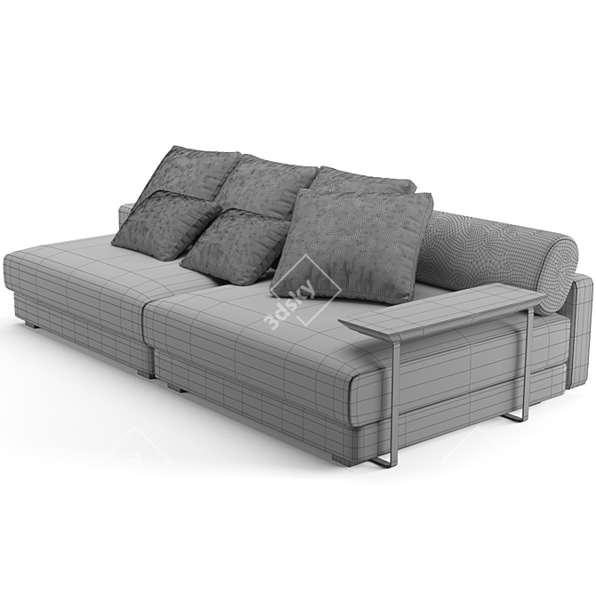 Luxurious Fendi Casa Halston Sofa 3D model image 6