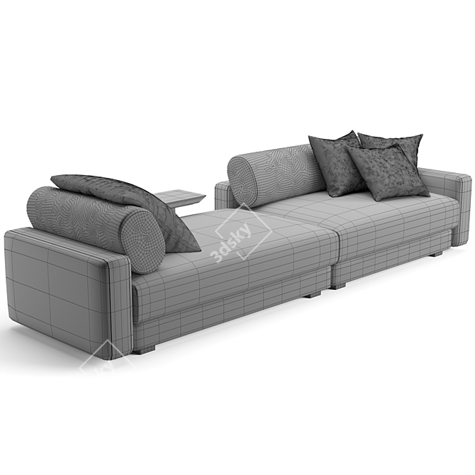 Luxurious Fendi Casa Halston Sofa 3D model image 7