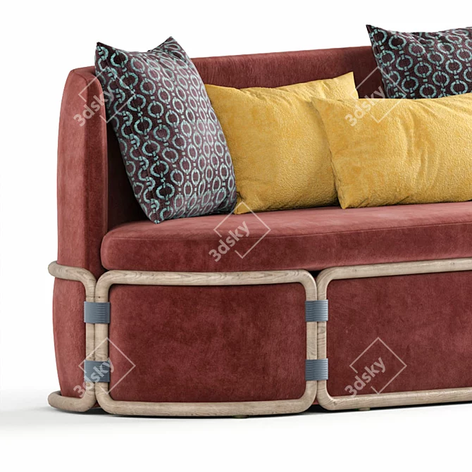 Ethimo Rotin 2 Seater Sofa 3D model image 4