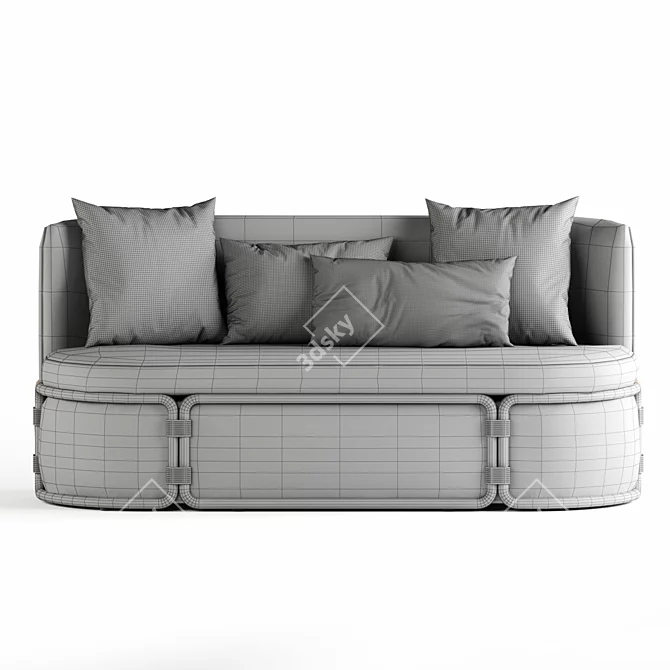 Ethimo Rotin 2 Seater Sofa 3D model image 5