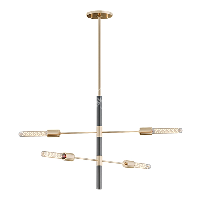 Elegant Astrid Chandelier-Modern Lighting 3D model image 1