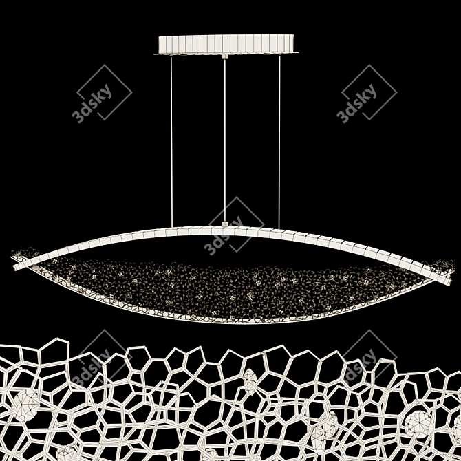 Crystal Glow LED Pendant Light 3D model image 2