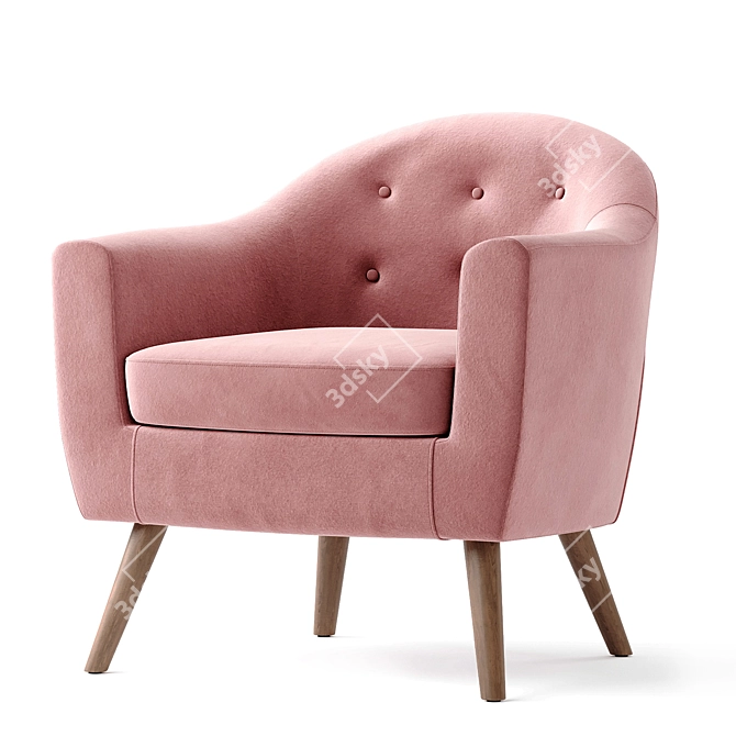 Sophisticated Florence Armchair: Versatile Design & Elegant Comfort 3D model image 3