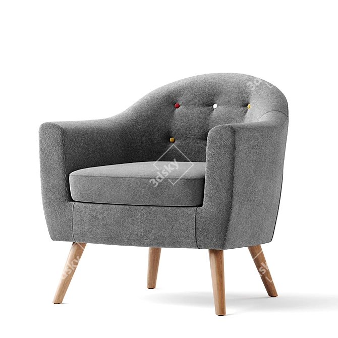 Sophisticated Florence Armchair: Versatile Design & Elegant Comfort 3D model image 8