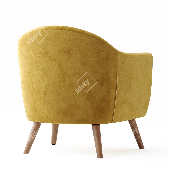 Sophisticated Florence Armchair: Versatile Design & Elegant Comfort 3D model image 9