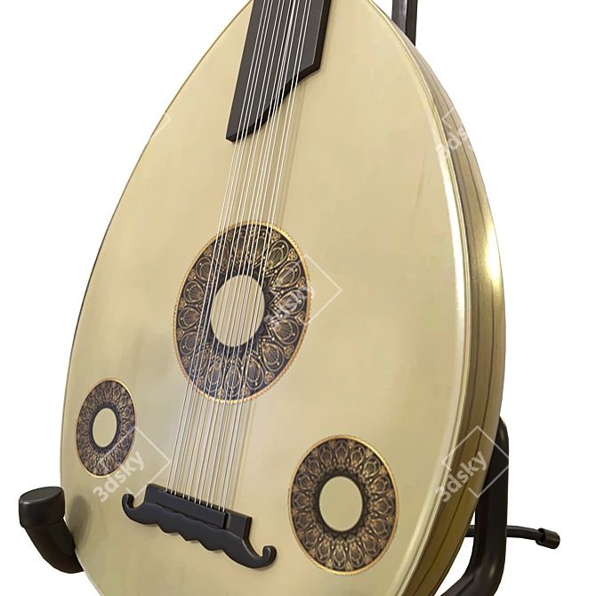 Exquisite Oud Instrument Masterpiece 3D model image 2