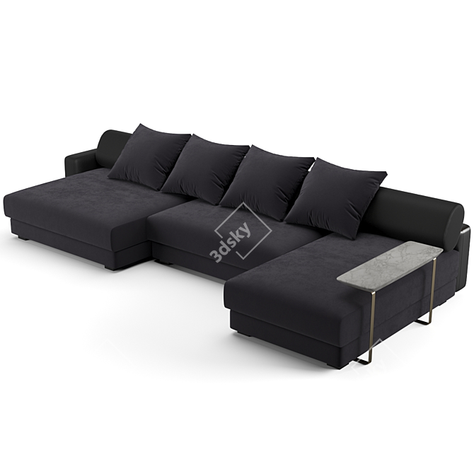 Luxurious Fendi Halston Sofa 3D model image 2