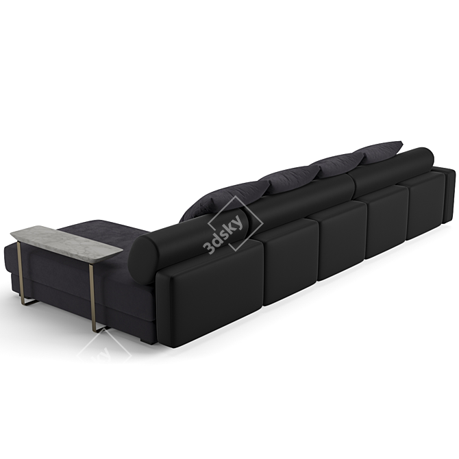 Luxurious Fendi Halston Sofa 3D model image 3