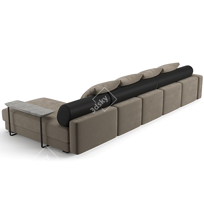 Luxurious Fendi Halston Sofa 3D model image 5