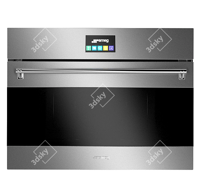 Smeg Kitchen Appliance Set: Induction Cooktop, Range Hood, Microwave, Fridge, Oven 3D model image 4