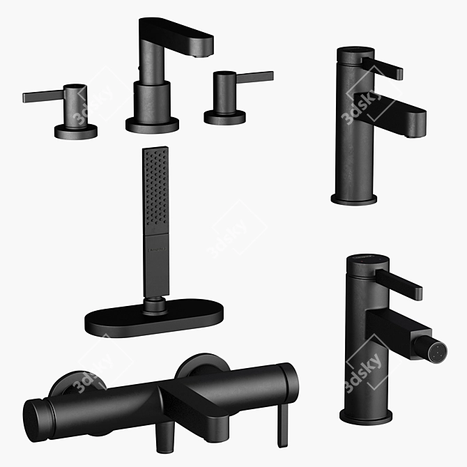 Hansgrohe Finoris Pulsify Set | Bathroom Fixtures 3D model image 5