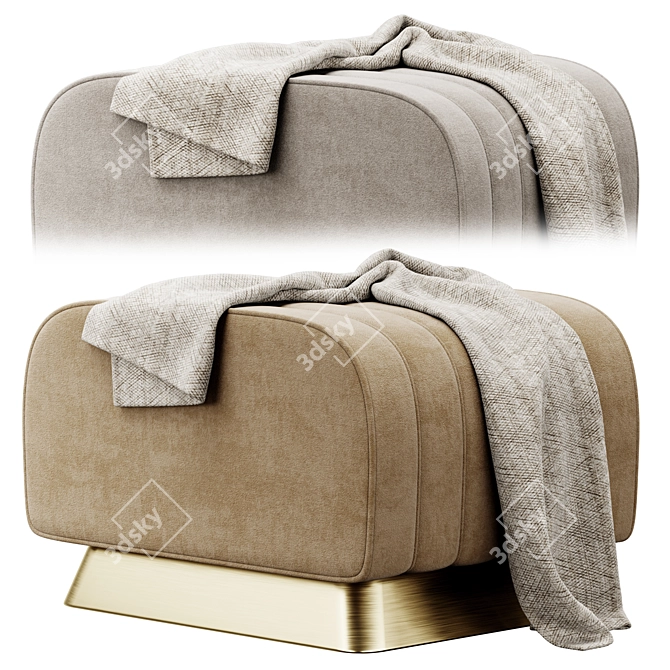  Luxe Mamie Ottoman by Ottiu 3D model image 1