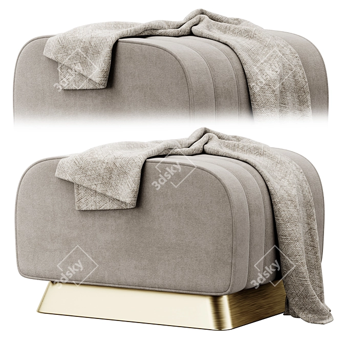  Luxe Mamie Ottoman by Ottiu 3D model image 3