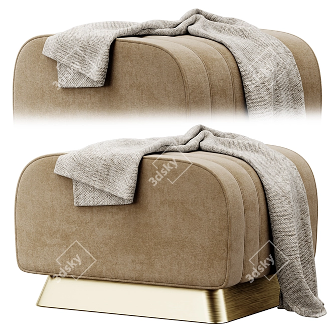  Luxe Mamie Ottoman by Ottiu 3D model image 5