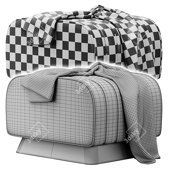  Luxe Mamie Ottoman by Ottiu 3D model image 11
