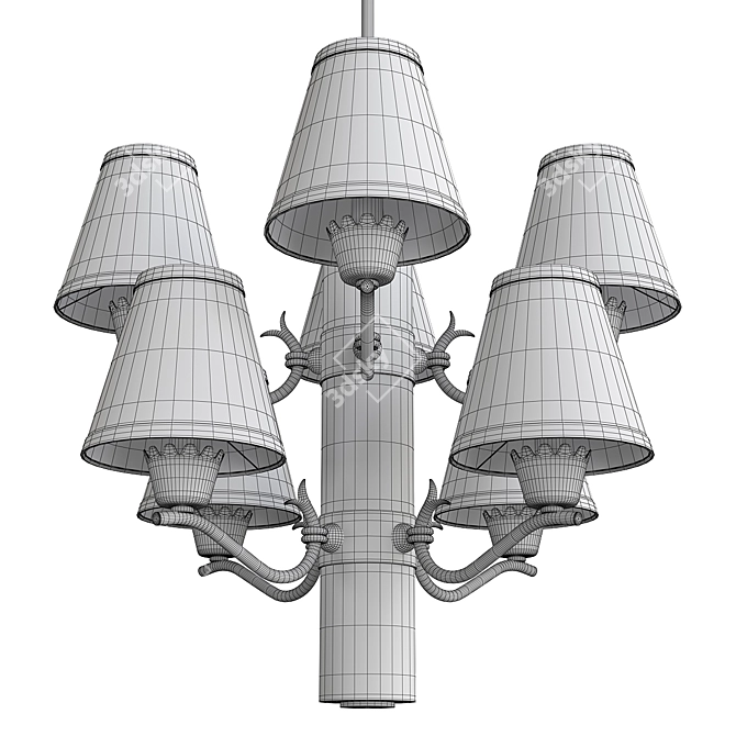 Elegant Fontana Arte Chandelier 3D model image 2