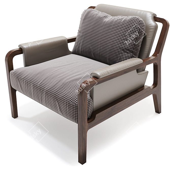 Modern Fergus Lounge Chair 3D model image 1