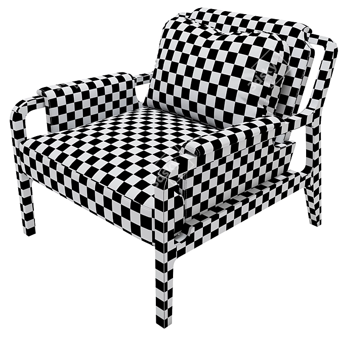 Modern Fergus Lounge Chair 3D model image 6