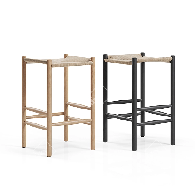 Elegant Olsen Bar Stool 3D model image 3