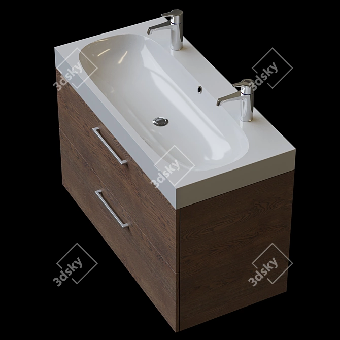 Sleek & Stylish IKEA Bathroom Vanity 3D model image 2