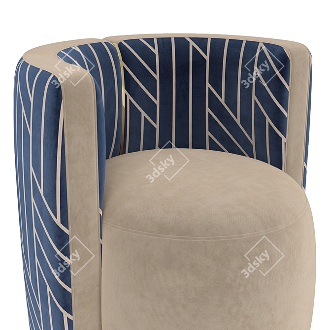 LOULOU Modern Armchair: Stylish Comfort for Your Home 3D model image 3