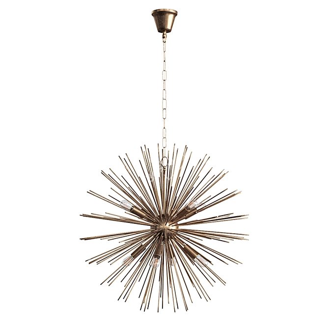 Brass Beam Pendant Lamp - Illuminate Your Space! 3D model image 4