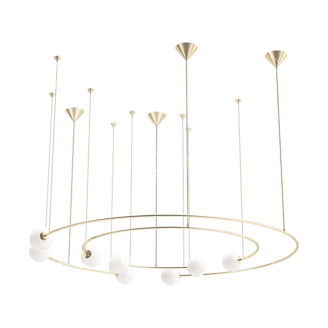 Illuminate Your Space with CONCENT Chandelier 3D model image 1