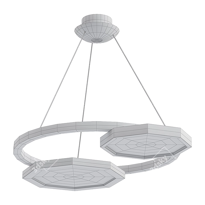 Elegant Crystal Chandelier: VISIO 3D model image 2