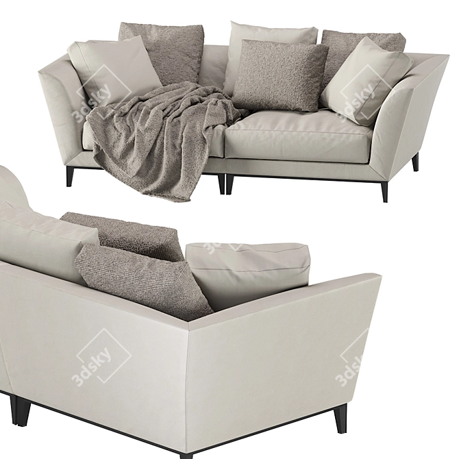 Sophisticated Weston Sofa: Flexform's Mood Collection 3D model image 4