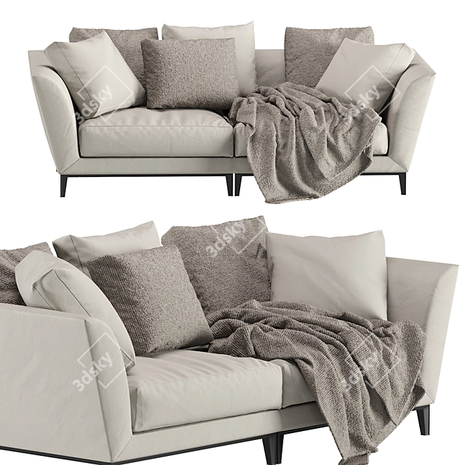 Sophisticated Weston Sofa: Flexform's Mood Collection 3D model image 6