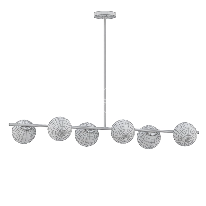 Elegant Pendant Chandelier 3D model image 2