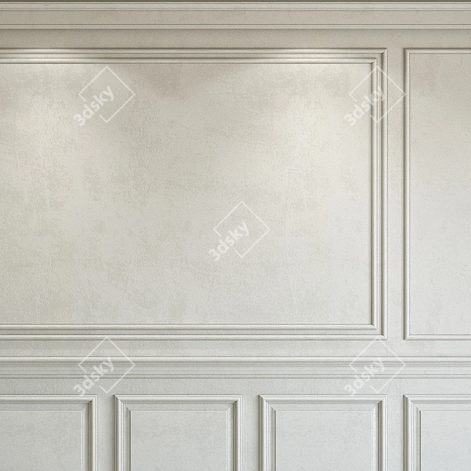 Elegant Plaster with Molding 228 3D model image 3