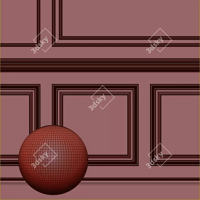 Elegant Plaster with Molding 228 3D model image 5
