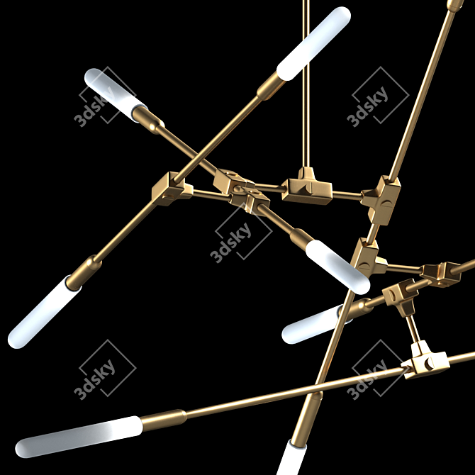 Dawn 10 Horizontal Pendant Light 3D model image 5