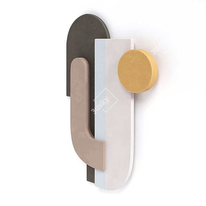Italian Leather Wall Sculpture: Giobagnara Tabou Parete #2 3D model image 2