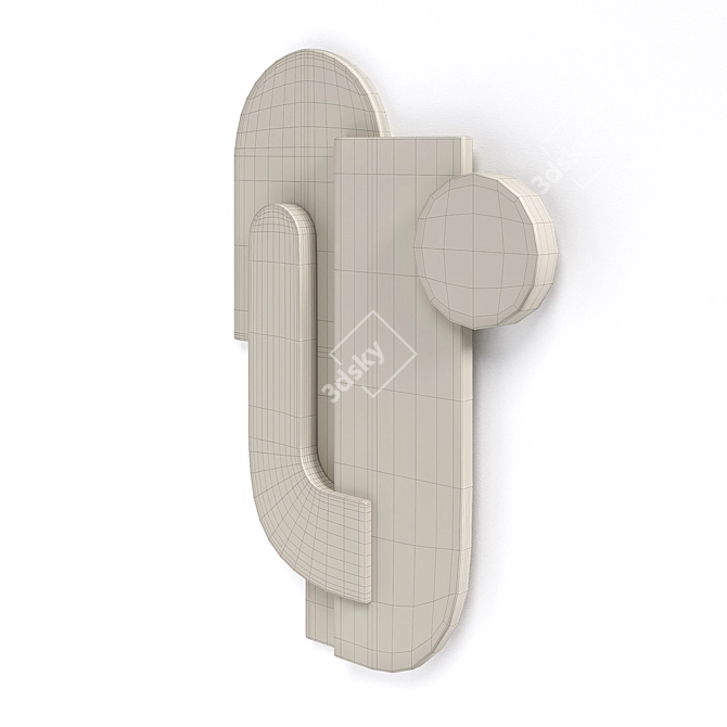 Italian Leather Wall Sculpture: Giobagnara Tabou Parete #2 3D model image 4