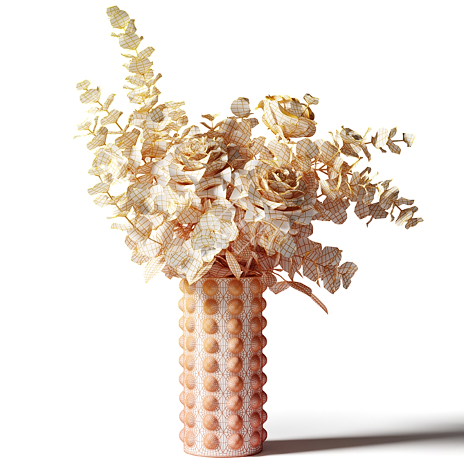 Title: Ethereal Eucalyptus Rose Bouquet 3D model image 2