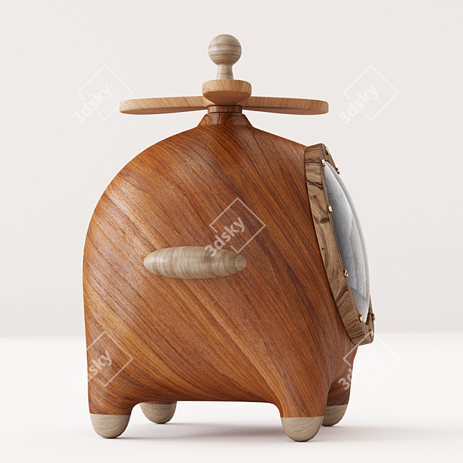 Vintage Aviation Wooden Jewelry Box 3D model image 17