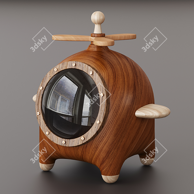 Vintage Aviation Wooden Jewelry Box 3D model image 21