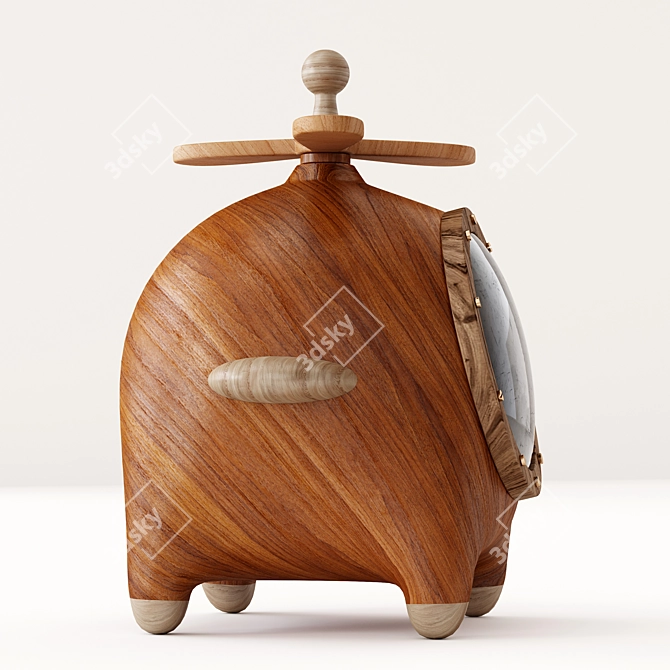 Vintage Aviation Wooden Jewelry Box 3D model image 9