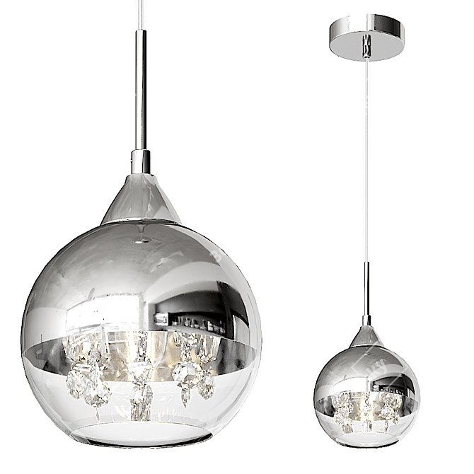 Elegant Iceberg Pendant Lamp 3D model image 1