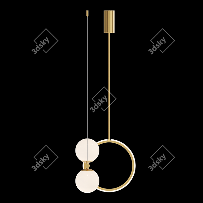 MURIEL Contemporary Sphere Pendant 3D model image 3