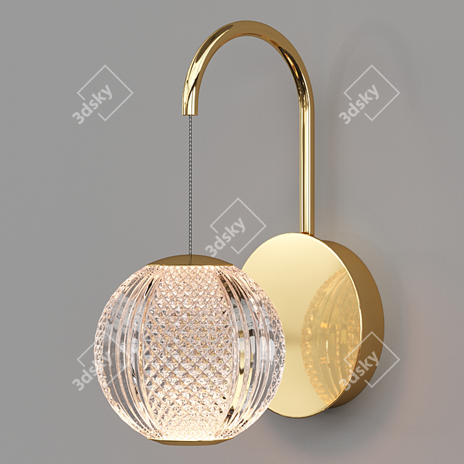 Sleek LED Wall Lamp: Storms Wall 3D model image 1