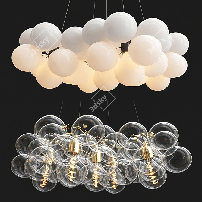 Ethereal Frost Chandelier 3D model image 1