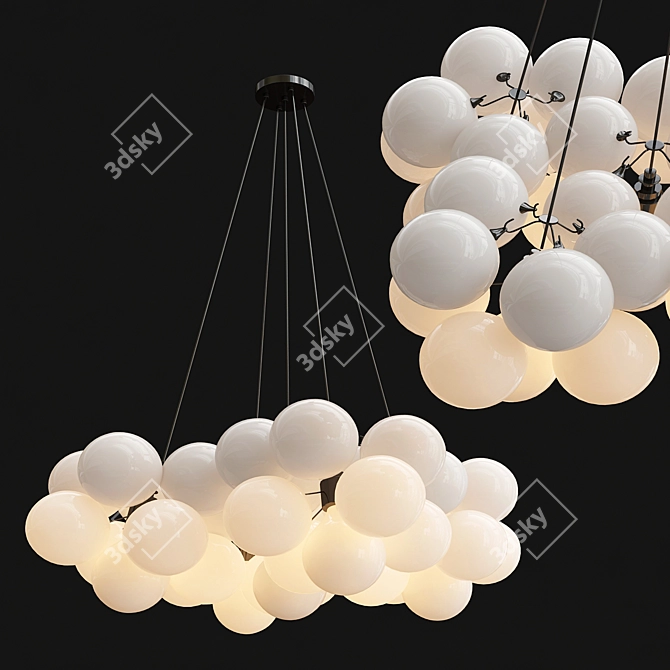 Ethereal Frost Chandelier 3D model image 2