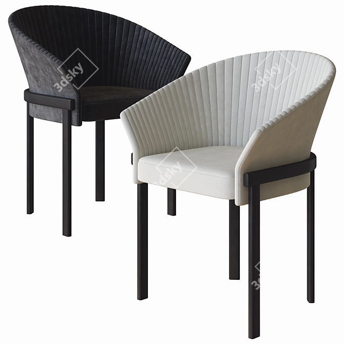 Valmy Armchair: Sleek and Stylish Seating 3D model image 3